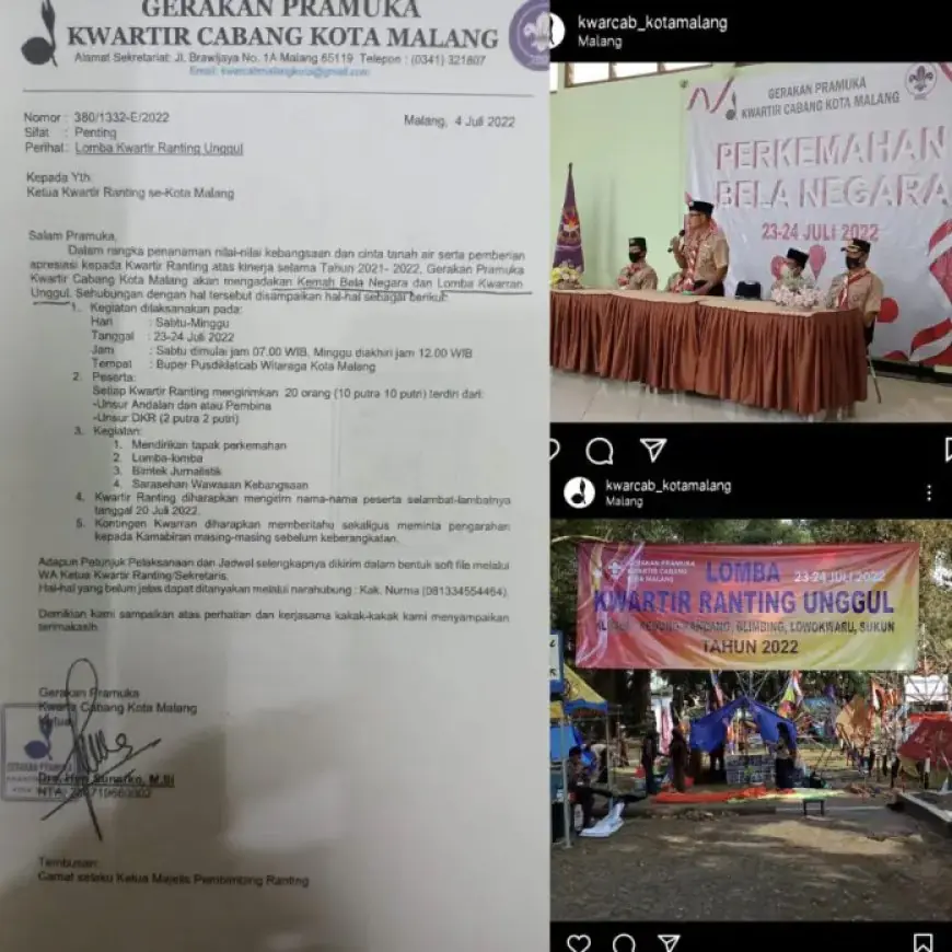 Hak Jawab Kwarcab Gerakan Pramuka Kota Malang Terkait Dugaan “Bau Amis” Pengelolaan Dana Hibah