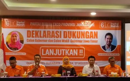 Partai Buruh Deklarasikan Dukungan Kepada Khofifah dan Emil Pada Pilgub 2024 Mendatang