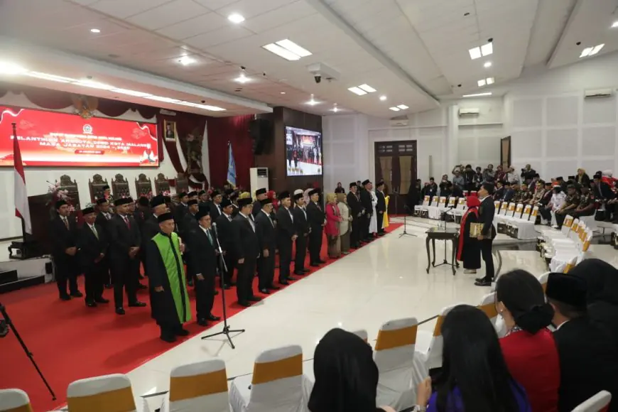 45 Anggota DPRD Kota Malang Periode 2024-2029 Dilantik Dalam Rapat Paripurna