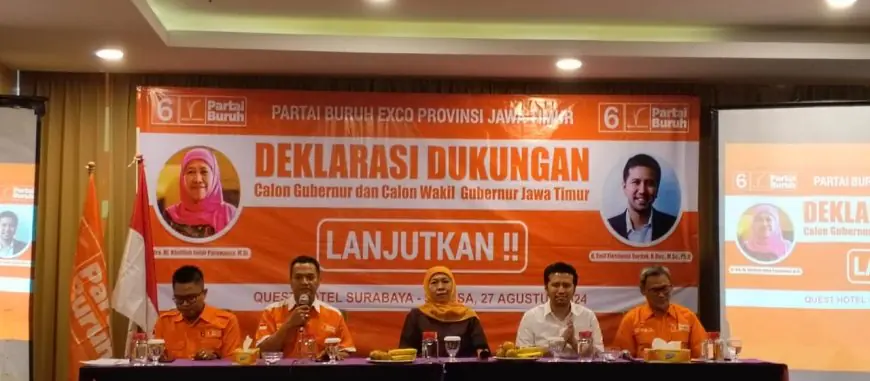 Partai Buruh Deklarasikan Dukungan Kepada Khofifah dan Emil Pada Pilgub 2024 Mendatang