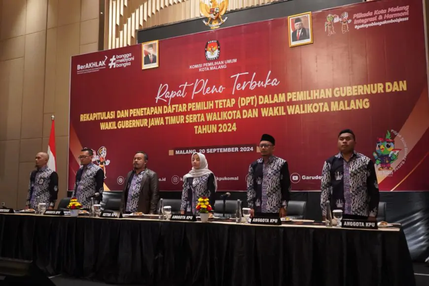 KPU Kota Malang Gelar Rapat Pleno Terbuka Tetapkan DPT Sebanyak 660.744 Pemilih
