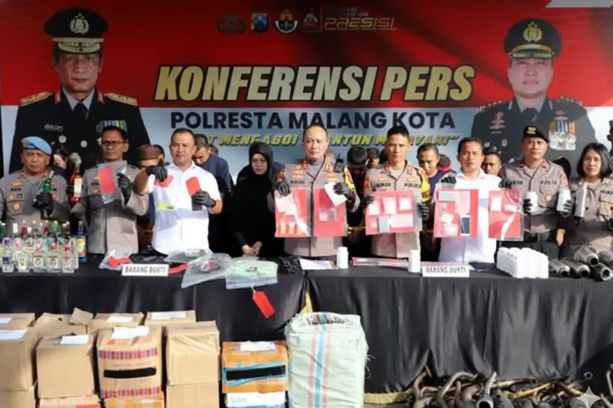 Kriminalitas di Kota Malang Turun 41,7 Persen Sepanjang 2025, Polresta Catat Penyelesaian Perkara Capai 114 Persen