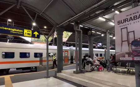 Tiket KA Lebaran 2026 dari Surabaya Nyaris 40 Persen Ludes, H-3 Jadi Tanggal Paling Diburu