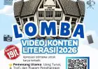 Lomba Video Literasi Malang 2026 Dibuka, Video 5–7 Menit Bisa Bikin Karyamu Dilihat Banyak Orang