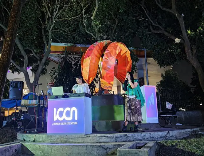 Taman Spiral Klojen yang Lama Sepi Mendadak Ramai, Disulap Jadi Ruang Seni Digital
