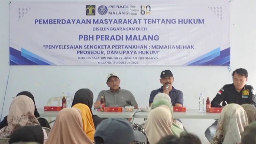 PBH Peradi Malang Gelar Edukasi dan Pendampingan Warga Hadapi Sengketa Pertanahan